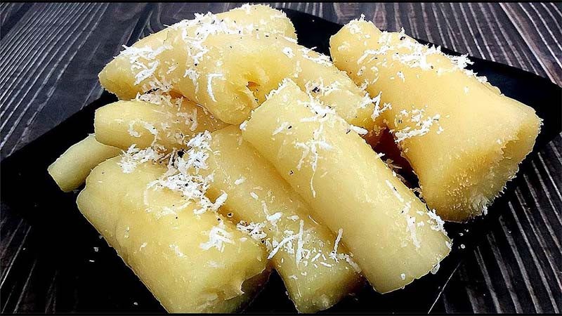 Củ mì nước cốt dừa đặc sản của Củ Chi