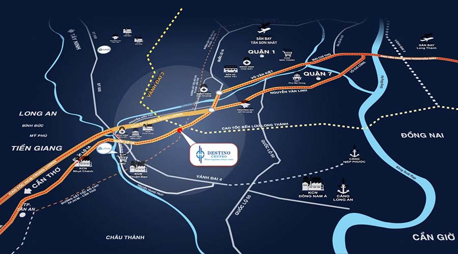 Dự án Destino Centro nằm ngay tại cửa ngõ phía Tây của TP. HCM