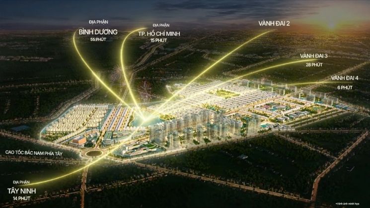 Kết nối giao thông thuận tiện đến TP.HCM và các vùng trọng điểm